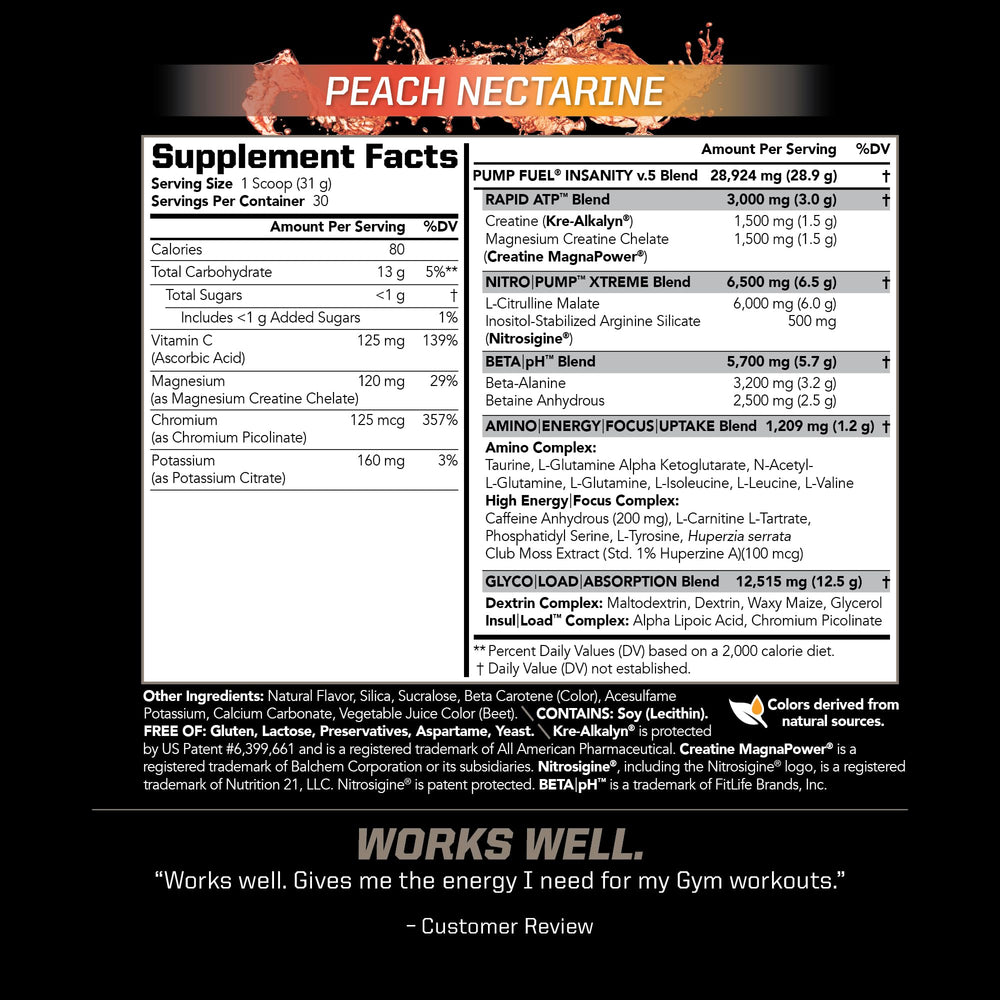 PMD Pump Fuel Ultra canister back shows transparent ingredient details