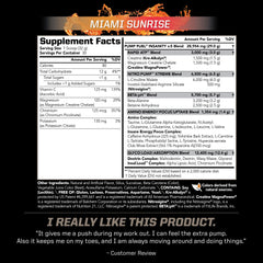 PMD Pump Fuel Ultra Insanity label close-up showing precise ingredient amounts.