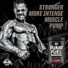 PMD Pump Fuel Ultra Island Punch scoop beside shaker for quick, convenient mixing.