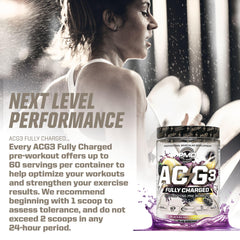 PMD ACG3 time-release caffeine feature supports longer energy during training.
