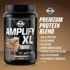 PMD Amplify XL athlete shaking after training with rich flavor.