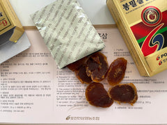 POCHEON KOREAN RED GINSENG snack-serve idea with sliced pieces and honey.