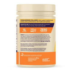 Podium Morning Collagen Mocha label closeup highlighting FruiteX-B