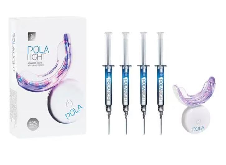 PolaLight LED mouthpiece used for at‑home whitening sessions and brighter results