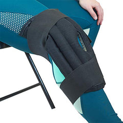 Polar Products microwavable moist heat wrap contours to the body for knee relief
