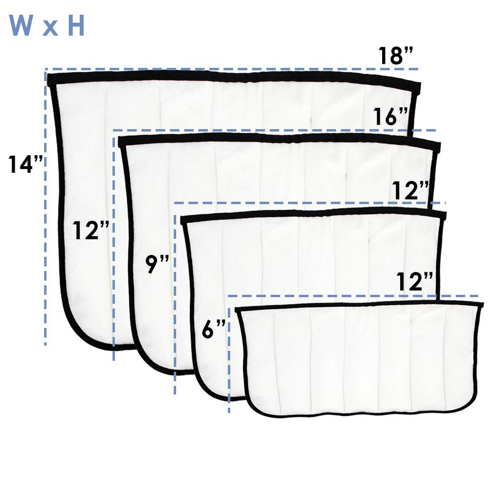 Polar Products wrap with elastic belt secures position for focused warmth.