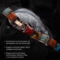 POLLDAN wear-anytime copper bracelet pairs with stacks.