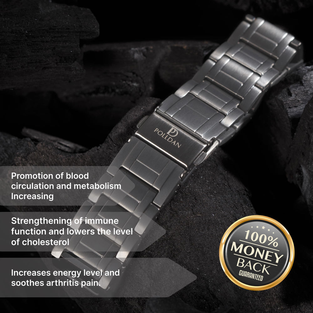 POLLDAN men’s bracelet adjustable length for a perfect fit.