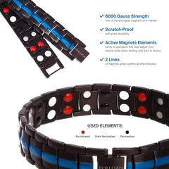 POLLDAN men's jewelry in a sleek black titanium finish
