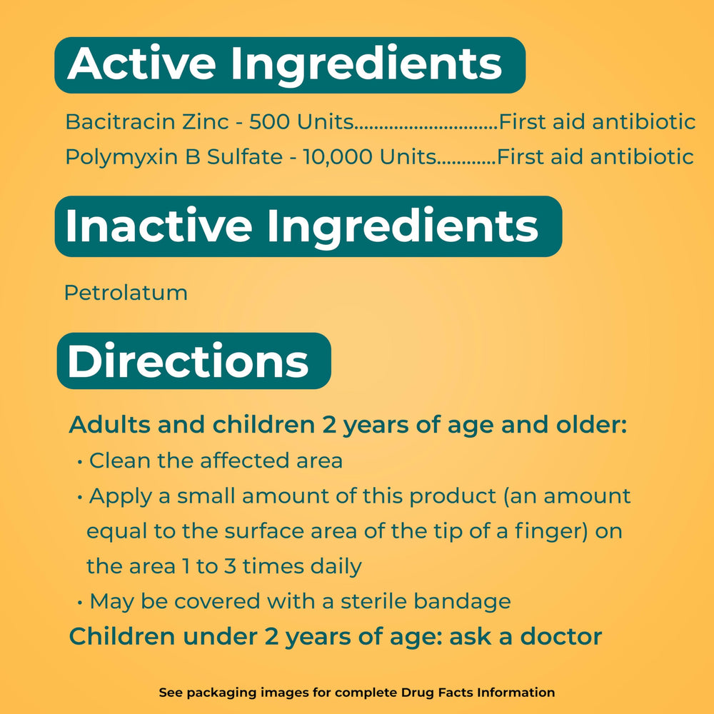 Applying Polysporin ointment on skin supports minor wound care.