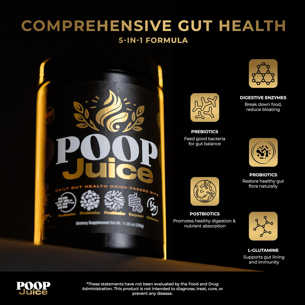 Scoop included for precise daily fiber dosing with Poop Juice
