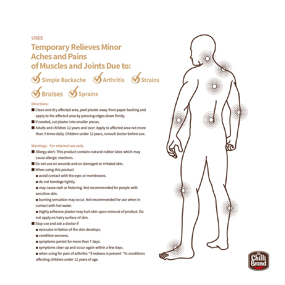 POROUS-CAPSICUM-PLASTER on back with targeted application for back pain support