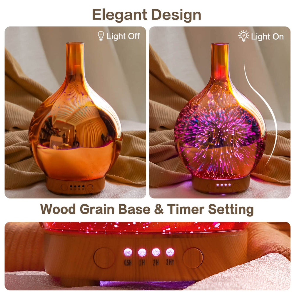 Porseme diffuser doubles as a soft night light for evenings.