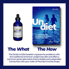 Pounds and Inches Drops blueberry liquid ready for a tasty weight-management routine.