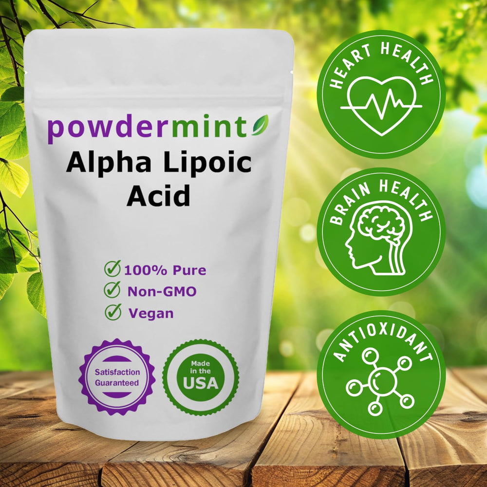 Powdermint Alpha Lipoic Acid Powder scoop included for precise dosing and easy measuring