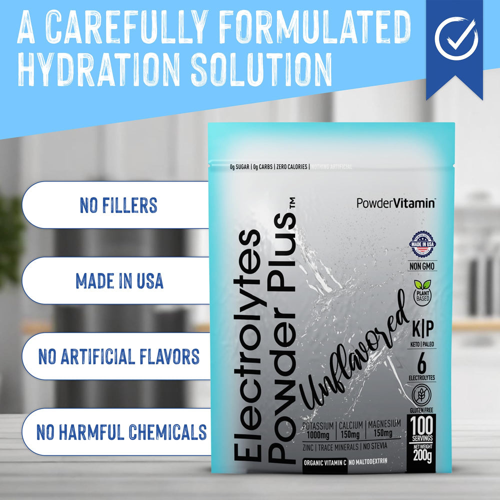 PowderVitamin mineral blend with calcium and magnesium for balanced hydration.