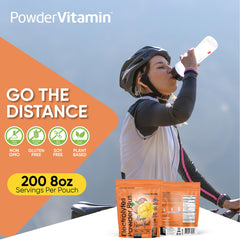 PowderVitamin Electrolytes zero calorie label for sugar-free hydration.