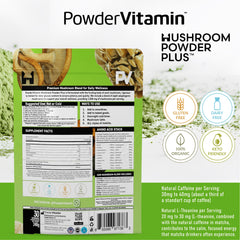 PowderVitamin prepared latte shows creamy texture for smooth energy.
