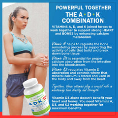 Power By Naturals ADK10 label detail with gluten-free, vegetarian notes