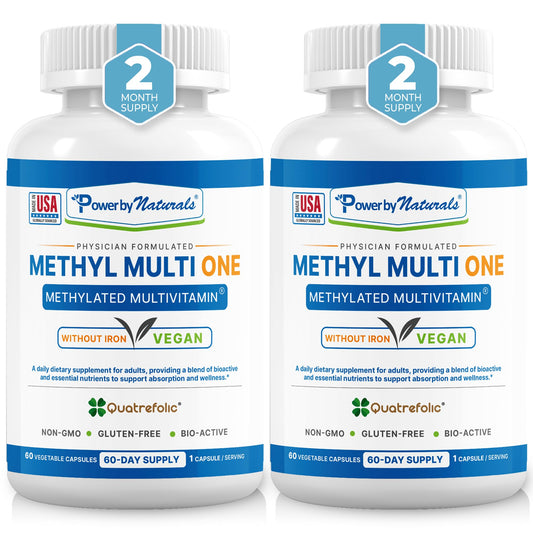 Power By Naturals Methyl Multi One bottle front for daily use
