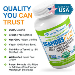 Power By Naturals Sea Moss Plus two capsules daily, simple routine.
