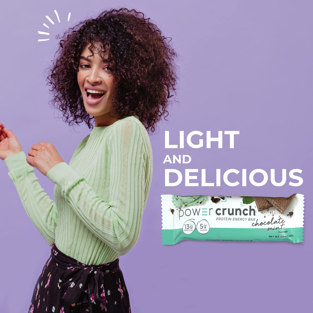 Power Crunch Triple Chocolate bar offering rich flavor and digestible protein