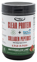 Power Play Fuel Clear Protein bottle front view, ready for workouts and refreshment.