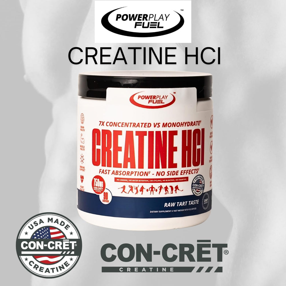 POWER PLAY FUEL Creatine HCl glass with mixed drink illustrating post-workout recovery support