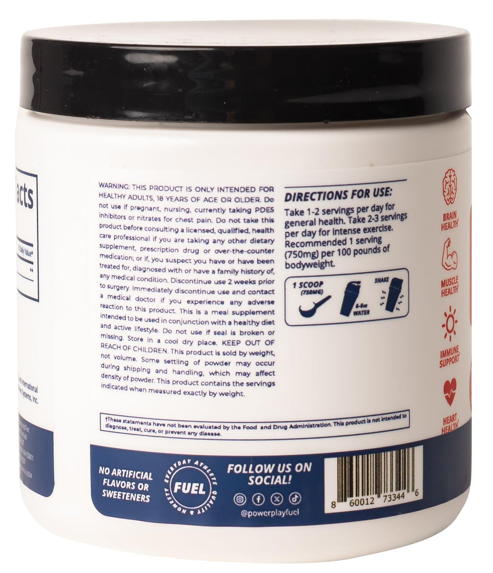 POWER PLAY FUEL Creatine HCl micronized powder highlighting fast absorption and low digestive stress