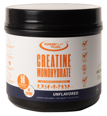 Power Play Fuel Creatine bottle with micronized powder for clean energy.