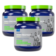 POWERLIFE High Impact Whey Protein Vanilla bottle pour supports lean muscle and post-workout fueling.