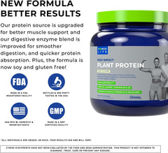 POWERLIFE Prohydrolase digestive enzyme Vanilla bottle explains enhanced protein absorption.