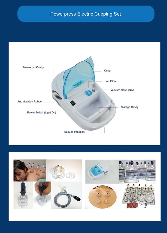 Powerpress Vacuum Pump front view for versatile massage sessions