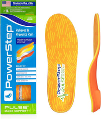 PowerStep Pulse Maxx arch-support insole for running shoes improves stability.