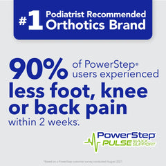 PowerStep Pulse Maxx dual-layer cushioning absorbs impact with every stride.