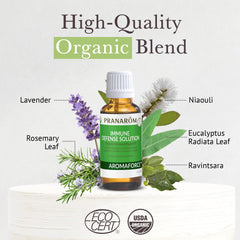 Pranarom Aromaforce Immune Defense peppermint note in diffuser for refreshing ambiance