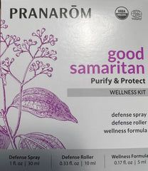 Pranarom Good Samaritan oil used topically for skincare routine.