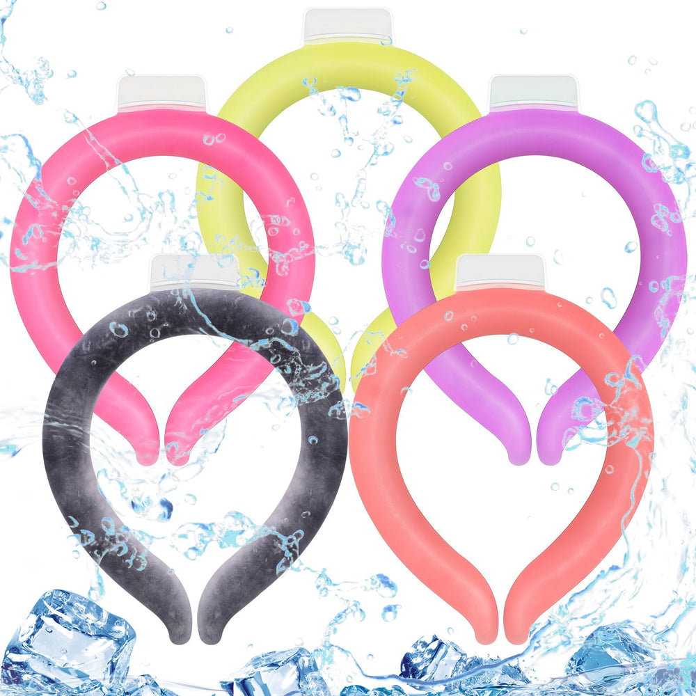 Preboun pink neck cooling tube for outdoor cooling relief
