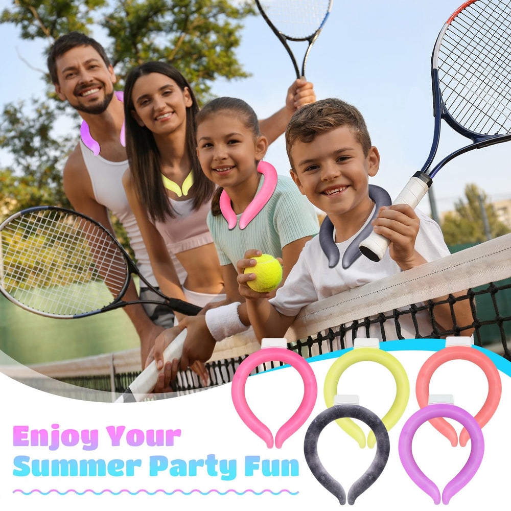 Prebounge purple neck cooling tube for social events and heat relief