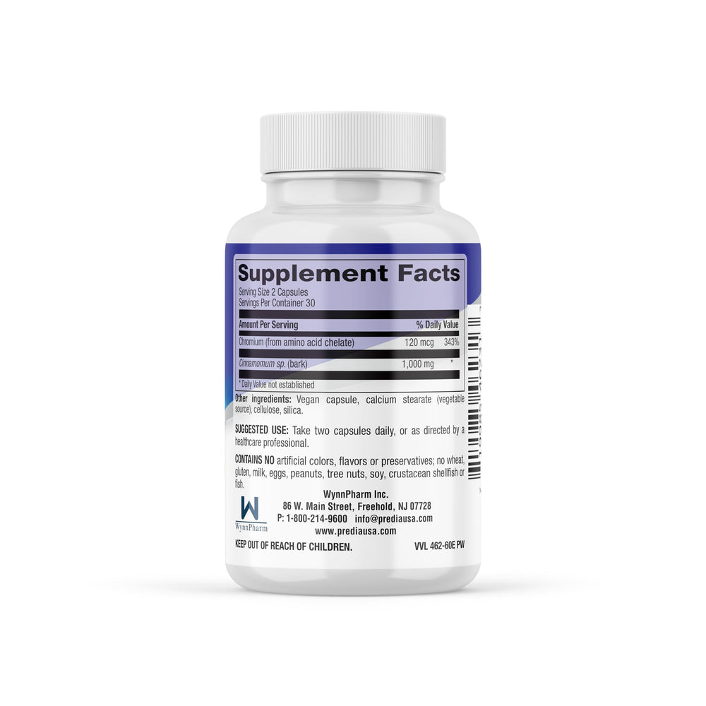 PREDIA Ultimate Blood Sugar capsules close-up shows vegan capsules and clean formulation.