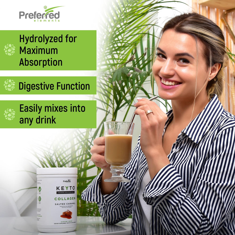 Brand label highlights grass-fed collagen and MCT oil for clean daily protein