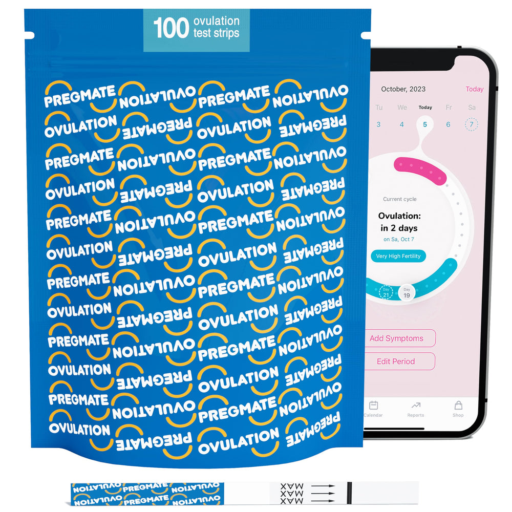 Pregmate instruction card and tube image highlights straightforward guidelines.