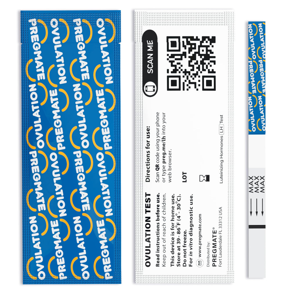 PREGMATE ovulation test strip results appear clearly for fertility planning.