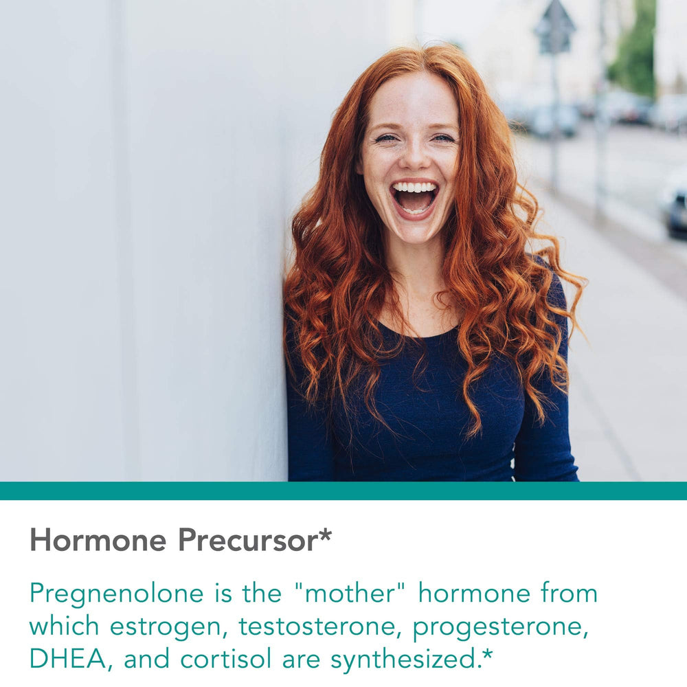 Nutricology pregnenolone lipid-matrix capsule image emphasizing optimized absorption.