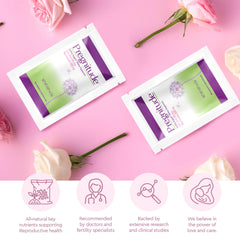 Taste-free, odorless Pregnitude powder blends into beverages smoothly.