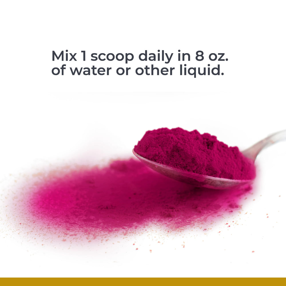 Premier Research Labs beet powder mixed into a smoothie for versatile daily nutrition