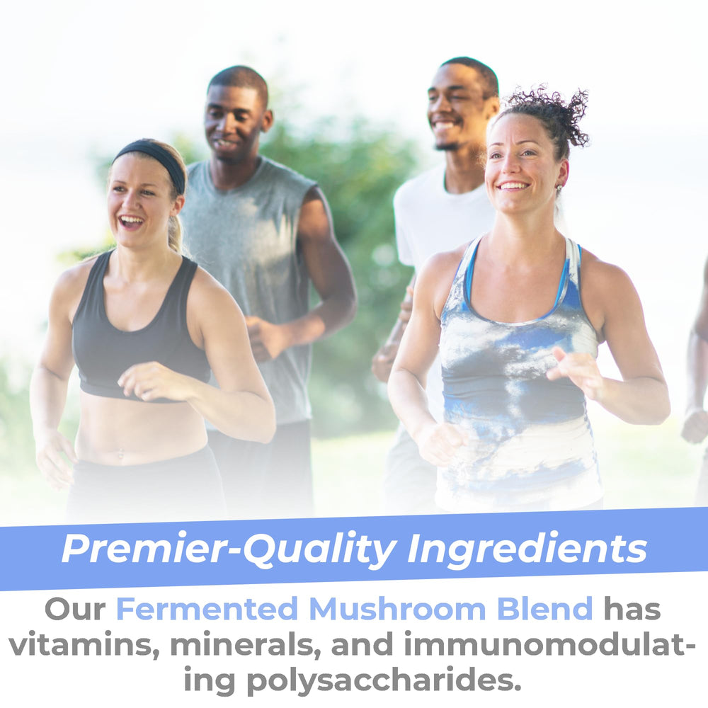 Premier Research Labs blends into smoothies for a flavor-neutral, mushroom-rich boost.