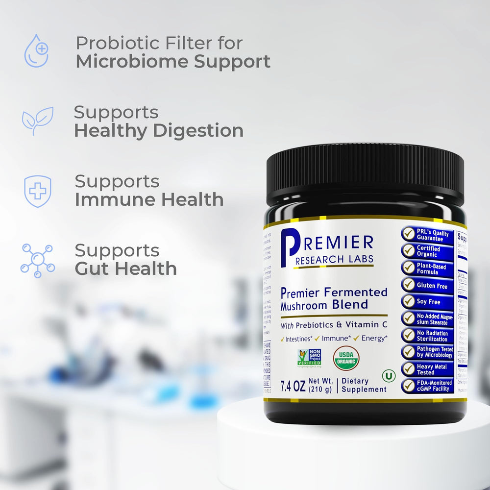 Premier Research Labs bottle and scoop enable easy daily dosing.
