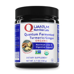 Premier Research Labs Premier Fermented Turmeric/Ginger bottle highlighting probiotic blend for digestive support