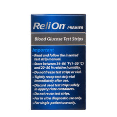 Premier test strips in use with a meter for reliable monitoring